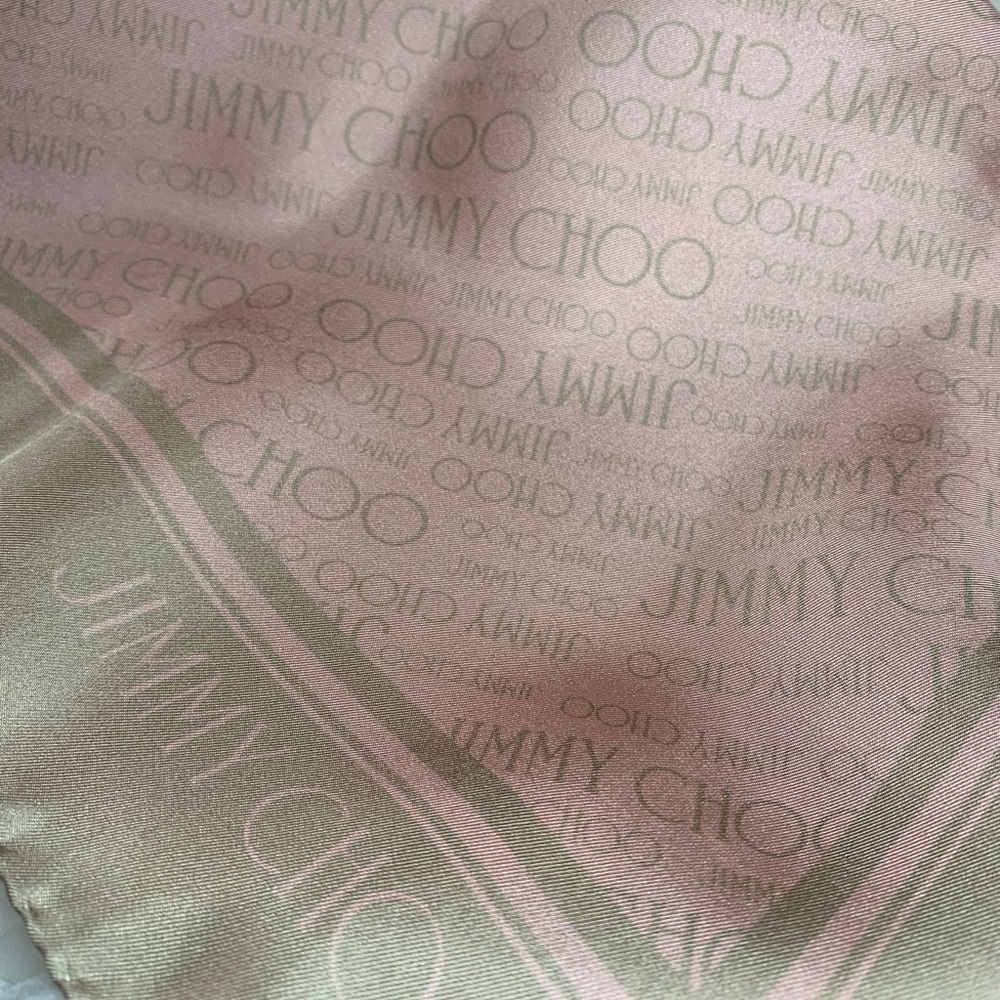 With Box Jimmy Choo Blush and Beige Silk Scarf - Picture 9 of 16
